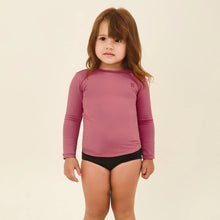 Ladda in bilden i gallerivisningen, Model Front: Uv Line Rashguard Longsleeve Baby Malva Upf50+