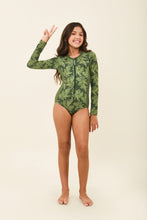 Ladda in bilden i gallerivisningen, Image 04: Uv Line Mädchen-Badeanzug Girl Macae Folhagem Verde Upf50+