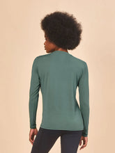 Ladda in bilden i gallerivisningen, Model Back: Uv Line Rashguard Longsleeve Fem New Fit Textura Verde Jade Upf50+