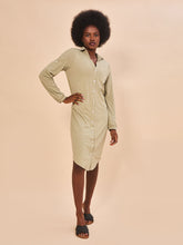 Ladda in bilden i gallerivisningen, Image 02: Uv Line Hemdblusenkleid Shirtdress Copenhagen Mescla Areia Upf50+