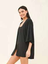 Ladda in bilden i gallerivisningen, Image 03: Uv Line Kaftans/Cover-Ups Kimono Color Black Upf50+