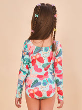 Ladda in bilden i gallerivisningen, Model Back: Uv Line Mädchen-Badeanzug Swimsuit Girl Borboletinha Upf50+