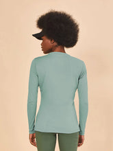 Ladda in bilden i gallerivisningen, Model Back: Uv Line Rashguard Longsleeve Fem New Fit Verde Agua Upf50+