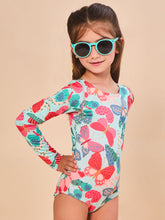 Ladda in bilden i gallerivisningen, Image 02: Uv Line Mädchen-Badeanzug Swimsuit Girl Borboletinha Upf50+