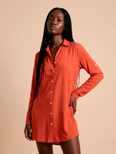 Ladda in bilden i gallerivisningen, Gallery: Uv Line Hemdblusenkleid Shirtdress Copenhagen Pitanga Upf50+