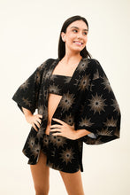Ladda in bilden i gallerivisningen, Gallery: Uv Line Strandkleid Kimono Shine-Preto Upf50+