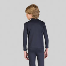 Ladda in bilden i gallerivisningen, Model Back: Uv Line Rashguard Rash Guard Kids High-Neck Black Upf50+