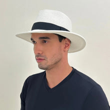 Ladda in bilden i gallerivisningen, Image 06: Uv Line Panamahut Hat Shanghai Imp Uni White Black Upf50+
