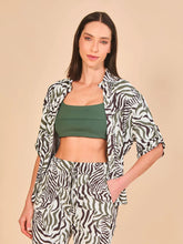Ladda in bilden i gallerivisningen, Model Front: Uv Line Hemdblusenkleid Shirt Copa Fauna Upf50+
