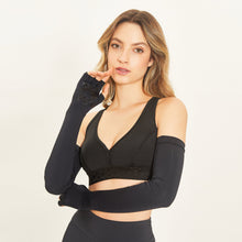 Ladda in bilden i gallerivisningen, Image 04: Uv Line Handschuhe Extra Long Gloves Uni Black Upf50+
