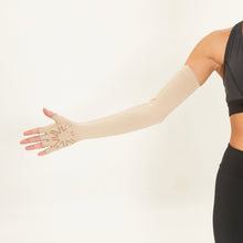 Ladda in bilden i gallerivisningen, Image 05: Uv Line Handschuhe Extra Long Gloves Uni Chocolate Upf50+
