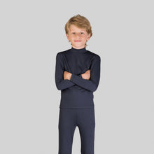 Ladda in bilden i gallerivisningen, Model Front: Uv Line Rashguard Rash Guard Kids High-Neck Black Upf50+
