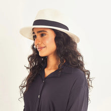 Ladda in bilden i gallerivisningen, Image 04: Uv Line Panamahut Hat Shanghai Imp Uni White Black Upf50+
