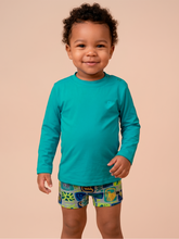 Ladda in bilden i gallerivisningen, Gallery: Uv Line Rashguard Longsleeve Baby Green Sea Upf50+
