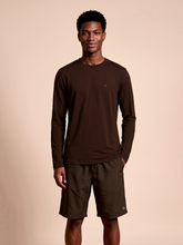 Ladda in bilden i gallerivisningen, Gallery: Uv Line Rashguard Longsleeve New Fit Textura Masc Brown Upf50+
