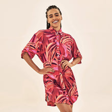 Ladda in bilden i gallerivisningen, Model Front: Uv Line Hemdblusenkleid Shirtdress Copacabana Upf50+
