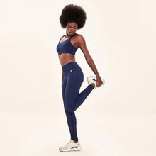 Ladda in bilden i gallerivisningen, Image 02: Uv Line Fitness-Shorts Legging Fit Aspen Navy Blue Upf50+
