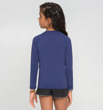 Ladda in bilden i gallerivisningen, Model Back: Uv Line Rashguard Longsleeve Uvpro Kids Marinho
