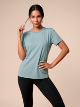 Ladda in bilden i gallerivisningen, Gallery: Uv Line Strandtop T-Shirt Uvpro Fem Green Water Upf50+
