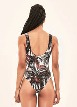 Ladda in bilden i gallerivisningen, Model Back: Uv Line Badeanzug Swimsuit Coqueiros Bege Upf50+
