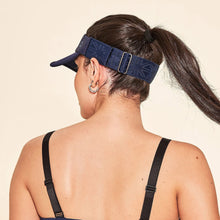 Ladda in bilden i gallerivisningen, Model Back: Uv Line Visor Elastic Visor Navy Blue Upf50+
