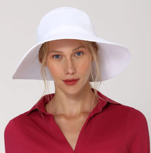 Ladda in bilden i gallerivisningen, Model Front: Uv Line Schlapphut Hat Lyon Nac L Fem White Upf50+
