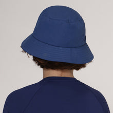 Ladda in bilden i gallerivisningen, Model Back: Uv Line Eimerhut Hat Basic Kids Inf Navy Blue Upf50+
