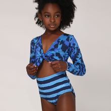 Ladda in bilden i gallerivisningen, Image 04: Uv Line Mädchen-Bikini Maio Marina Teen Oceano Upf50+
