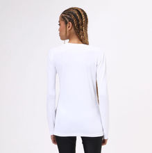 Ladda in bilden i gallerivisningen, Model Back: Uv Line Fitness-Top Sport Fit Branco Fem
