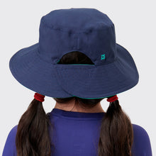 Ladda in bilden i gallerivisningen, Model Back: Uv Line Schlapphut Chapeu California Inf Marinho Lagoa Upf50+
