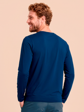 Ladda in bilden i gallerivisningen, Model Back: Uv Line Rashguard Longsleeve Uvpro Masc Cobalt Upf50+
