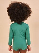 Ladda in bilden i gallerivisningen, Model Back: Uv Line Baby-Bademode Baby Longsleeve Swimsuit Deep Sea Upf50+
