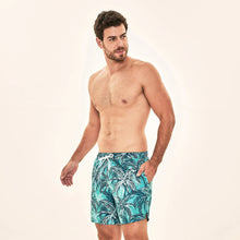 Ladda in bilden i gallerivisningen, Image 02: Uv Line Badeshorts Short Acqua Coqueiros Turquesa Upf50+
