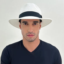 Ladda in bilden i gallerivisningen, Image 05: Uv Line Panamahut Hat Shanghai Imp Uni White Black Upf50+
