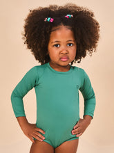 Ladda in bilden i gallerivisningen, Model Front: Uv Line Baby-Bademode Baby Longsleeve Swimsuit Deep Sea Upf50+
