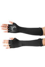 Ladda in bilden i gallerivisningen, Model Front: Uv Line Handschuhe Long Gloves Uni Black Upf50+
