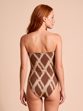 Ladda in bilden i gallerivisningen, Model Back: Uv Line Badeanzug Swimsuit Bandeau Diamond Upf50+
