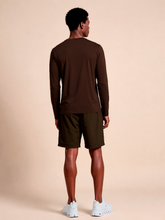 Ladda in bilden i gallerivisningen, Model Back: Uv Line Rashguard Longsleeve New Fit Textura Masc Brown Upf50+
