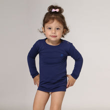 Ladda in bilden i gallerivisningen, Image 02: Uv Line Rashguard Longsleeve Baby Navy Blue Upf50+
