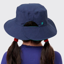 Ladda in bilden i gallerivisningen, Model Back: Uv Line Schlapphut Hat California Inf Navy Blue Lagoa Upf50+

