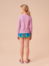 Ladda in bilden i gallerivisningen, Model Back: Uv Line Rashguard Longsleeve Uvpro Kids Rose Upf50+

