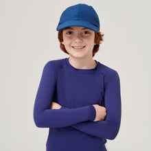 Ladda in bilden i gallerivisningen, Model Front: Uv Line Mützen Cap Teens Colors Inf Navyblue Upf50+
