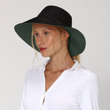 Ladda in bilden i gallerivisningen, Image 02: Uv Line Schlapphut Hat San Diego Fem Black Green Upf50+
