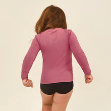 Ladda in bilden i gallerivisningen, Model Back: Uv Line Rashguard Longsleeve Baby Malva Upf50+
