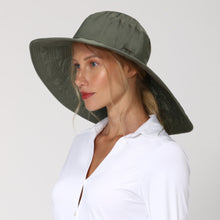 Ladda in bilden i gallerivisningen, Image 02: Uv Line Schlapphut Hat Beverly Hills I18 Fem Green Militar Upf50+
