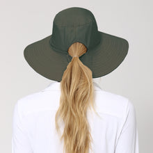 Ladda in bilden i gallerivisningen, Model Back: Uv Line Schlapphut Hat San Diego Fem Black Green Upf50+
