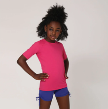 Ladda in bilden i gallerivisningen, Image 03: Uv Line Rashguard Camiseta Kids Uvpro Mc Pink Upf50+
