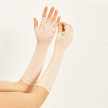Ladda in bilden i gallerivisningen, Image 04: Uv Line Handschuhe Long Gloves Uni Beige Upf50+
