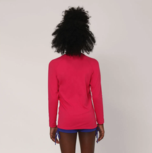 Ladda in bilden i gallerivisningen, Model Back: Uv Line Rashguard Longsleeve Uvpro Kids Pink Upf50+
