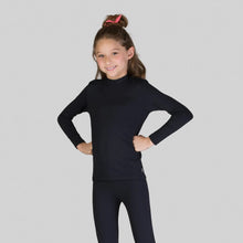 Ladda in bilden i gallerivisningen, Rash Guard Kids High-Neck Black UPF50+
